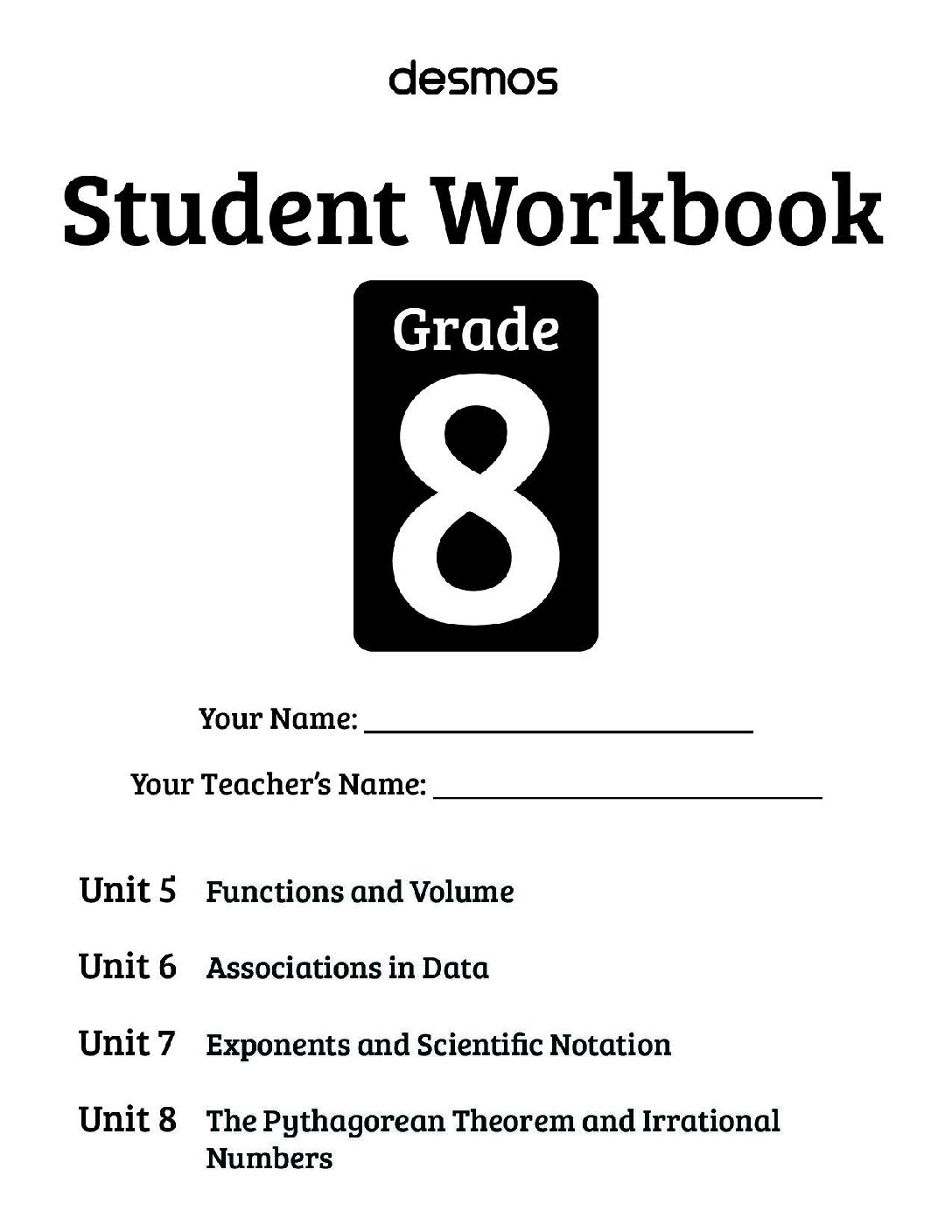 Desmos Student Workbook Gr8 (8.5-8.8)